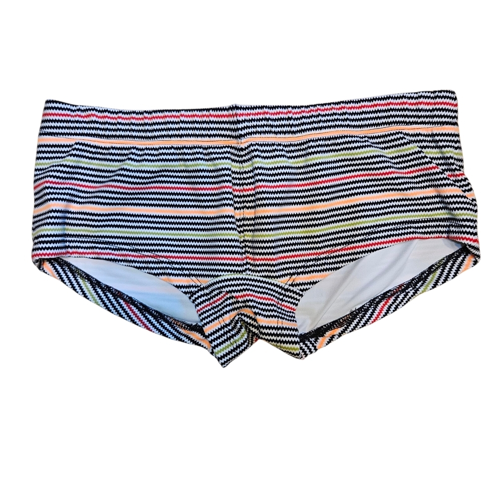 Mr. Turk South Beach Swim Trunk Multicolor Striped Swim Briefs Mens Size Small - Picture 7 of 8